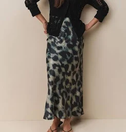 Next Neutral Satin Midi Skirt