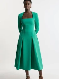 Karen Millen Tailored Sweetheart Midi Dress