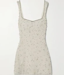 Clio Peppiatt Embellished Mini Dress
