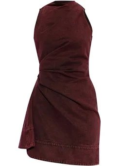 McQueen Asymmetric Denim Dress