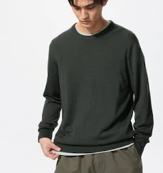 Uniqlo 100% Merino Crew Neck